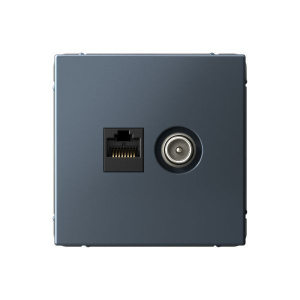 Изображение товара Systeme Electric ARTGALLERY РОЗЕТКА двойная ТВ + компьютерная RJ45, кат. 5Е, ГРИФЕЛЬ