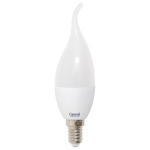 GENERAL лампа светодиодная свеча на ветру GLDEN-CFW-10-230-E14-6500
