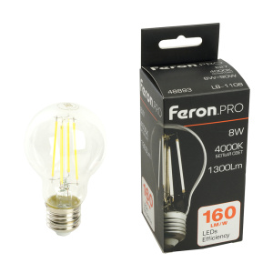 Изображение товара FERON Лампа светодиодная, 1300LM 8W 175-265V E27 4000K, LB-1108
