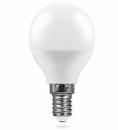 FERON лампа светодиодная LB-550 шарик матовый G45 Е-14 9W теплый*