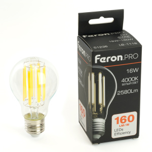 Изображение товара FERON Лампа светодиодная, 2580LM 16W 175-265V E27 4000K, LB-1116