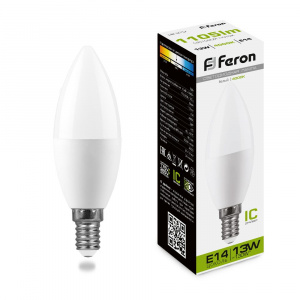 FERON Лампа светодиодная LB-970 Свеча E14 13W 4000K