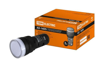Изображение товара Лампа AD-16DS(LED)матрица d16мм белый 230В АС TDM