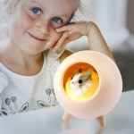 Детский ночник - светильник светодиодный ЭРА NLED-468-1W-P хомяк розовый