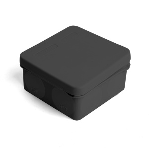 STEKKER Коробка разветвительная 2х компонентная HF 80*80*40мм, 8 вводов, IP67, черная (GE42435-05), EBX40-48-67