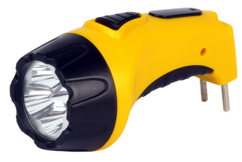LightPhenomenON Ручной фонарь аккумуляторный с выдвижной вилкой для зарядки LT-FR0104