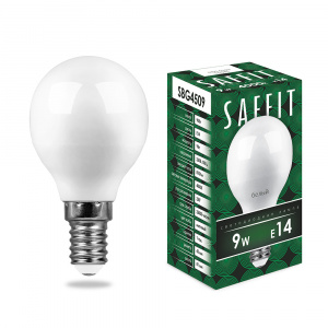 FERON Лампа светодиодная SAFFIT SBG4509 Шарик E14 9W 4000K