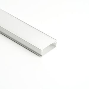 SAFFIT Профиль алюминиевый &quot;накладной&quot;, серебро, SAB262 SAFFIT с матовым экраном, 2 заглушками, 2 крепежами в комплекте