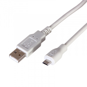 Кабель USB-micro USB/PVC/white/1,8m/REXANT