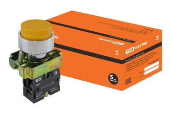 Изображение товара Кнопка BL51 без подсветки желтый 1з TDM