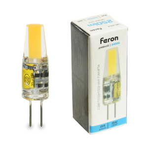 Изображение товара FERON Лампа светодиодная, (3W) 12V G4 6400K JC, LB-424