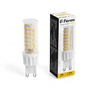 FERON Лампа светодиодная, (13W) 230V G9 2700K JCD, LB-436