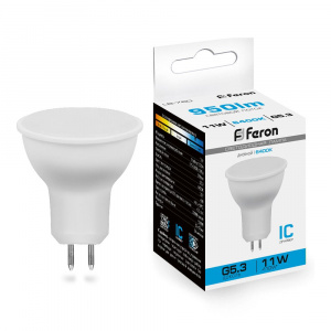 FERON Лампа светодиодная, (11W) 230V G5.3 6400K MR16, LB-760