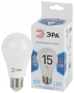 ЭРА лампа светодиодная ЛОН А60 15W Е-27 холодный*