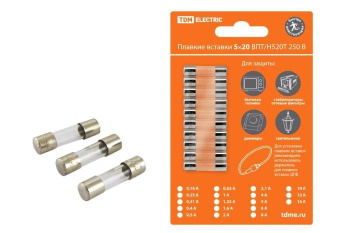 Изображение товара Плавкая вставка ВПБ6-1 0,16А 250В TDM упак (10 шт.)