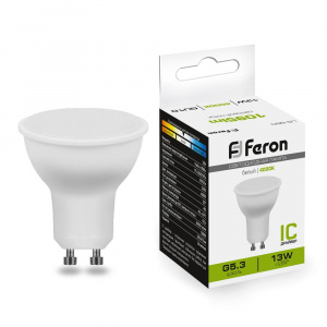 FERON Лампа светодиодная, (13W) 230V GU10 4000K MR16, LB-960