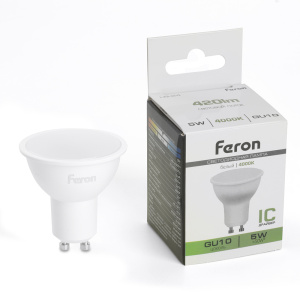 Изображение товара FERON Лампа светодиодная, (5W) 230V GU10 4000K MR16, LB-24