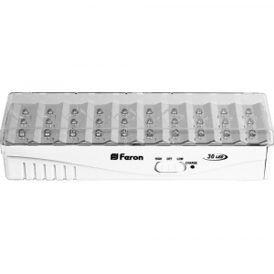 FERON Светильник аккумуляторный, 30 LED DC, белый, EL15*