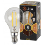 Лампочка светодиодная ЭРА F-LED P45-5W-827-E14 Е14 / Е14 5 Вт филамент шар теплый белый свет