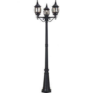 FERON Светильник садово-парковый 8115/PL8115 столб 3*100W E27 230V, черный