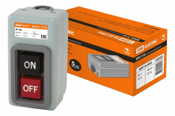 TDM Выключатель кнопочный с блокировкой ВКН-316 3Р 16А 230/400В IP40
