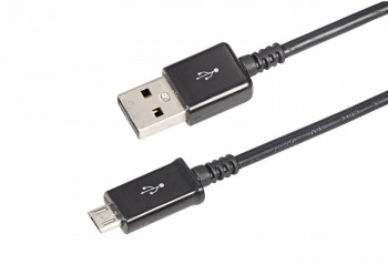 Кабель USB-micro USB/PVC/black/1m/REXANT