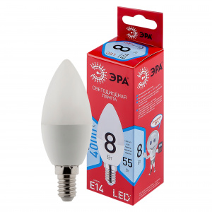 Лампочка светодиодная ЭРА RED LINE LED B35-8W-840-E14 R E14 / Е14 8 Вт свеча нейтральный белый свет