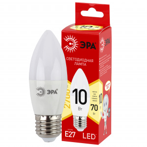Лампочка светодиодная ЭРА RED LINE LED B35-10W-827-E27 R E27 / Е27 10 Вт свеча теплый белый свет