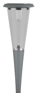 ЭРА Садовый светильник на солнечной батарее, алюминий, серый, 50 см