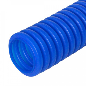 ПРОМРУКАВ Труба гофрированная ПНД защитная для МПТ (пешель) синяя d20/14,1 мм (100м/4800м уп/пал)