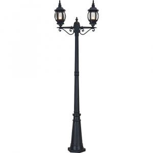 FERON Светильник садово-парковый 8114/PL8114 столб 2*100W E27 230V, черный