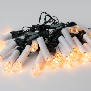 Светодиодная новогодняя гирлянда ЭРА ЕGNIG - CAN нить Свечи 3,8 м теплый белый динамичный 20 LED