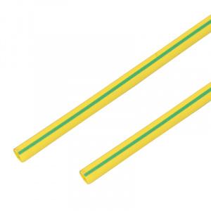 Трубка термоусаживаемая ТУТ 25,0/12,5мм, желто-зеленая, упаковка 10 шт. по 1м, PROconnect