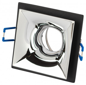 Встраиваемый светильник декоративный ЭРА KL102 BK/CH MR16 GU5.3 черный хром