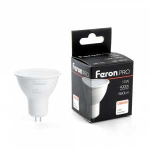 FERON Лампа светодиодная, (10W) 230V G5.3 4000K MR16, LB-1610