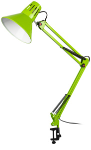 ЭРА Настольный светильник N-121-E27-40W-GR Е27 на струбцине зеленый