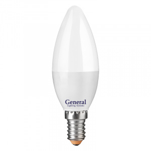 GENERAL лампа светодиодная свеча GLDEN-CF-10-230-E14-6500