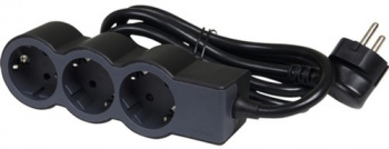Legrand Удлинитель серии "Стандарт" 3 x 2К+З с кабелем 5 м., цвет: черный