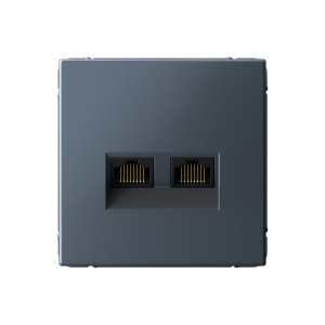 Изображение товара Systeme Electric ARTGALLERY РОЗЕТКА двойная компьютерная RJ45+RJ45, кат.6А, механизм, ГРИФЕЛЬ