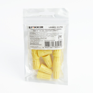 STEKKER Соединительный изолирующий зажим СИЗ-4 - 11 мм, желтый, LD501-1174 (DIY упаковка 10 шт)