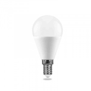 FERON лампа светодиодная LB-750 шарик матовый G45 Е14 11W 2700K*
