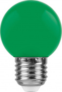FERON лампа LED декоративная LB-37 шарик матовый G45 Е-27 1W зеленый*