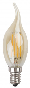 Лампочка светодиодная ЭРА F-LED BXS-5W-840-E14 gold Е14 / Е14 5Вт филамент свеча на ветру золотистая нейтральный свет