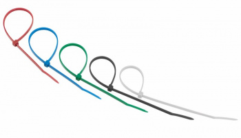 Стяжка кабельная нейлоновая 200x3,6мм, набор 5 цветов (25 шт/уп) REXANT