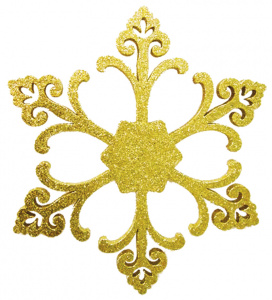 Елочная фигура Снежинка Морозко, 66 см, цвет золотой