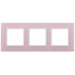 14-5103-30 ЭРА Рамка на 3 поста, стекло, Эра Elegance, розовый+бел