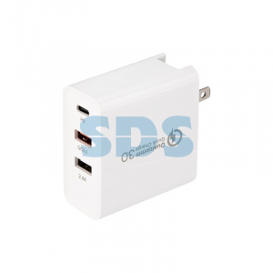 Сетевое зарядное устройство для iPhone/iPad REXANT 2xUSB+USB Type-С, переходник + адаптер, 48W белое