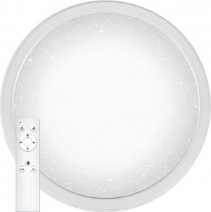 FERON Светодиодный управляемый светильник накладной AL5000 STARLIGHT тарелка 100W 3000К-6500K белый с кантом
