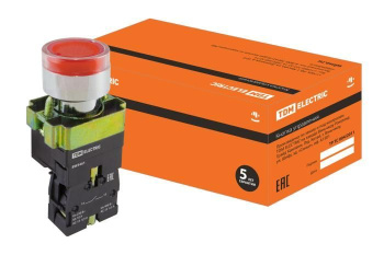 Изображение товара Кнопка BW3461 с подсветкой красный 1з TDM