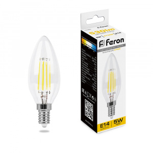 FERON Лампа светодиодная LB-58 Свеча E14 5W 2700K